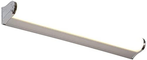 Lumière LED miroir en acrylique au fini sable nickel pour une salle de bain élégante de 58cm