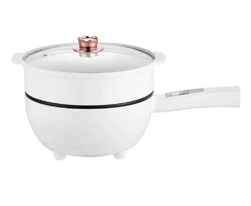 【Banefu】電気炊飯器、電気鍋、110V、3L/4L 電気調理鍋、電気フライパン、電気中華鍋、大容量、お手入れ簡単、容量アップ、1つのポットで多用途に使用可能、蒸し、揚げ、煮込み、家庭キッチンに最適 (スマートダブルデッキモデル (4L))