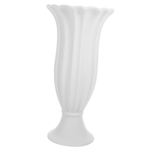 MUCKLILY Vaso da Fiore Ceramica per Cimitero e Esterni Resistente alle Intemperie Vaso Commemorativo per Lapidi e Decorazioni da Giardino e Eventi Grande Colonna Romana