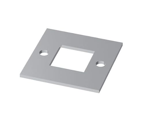 Sellon24® Pied de montage 88 x 88 mm - Ancrage au sol - Bride de sol - Plaque de sol pour 40 x 40 x 2,0 mm - Carré brut naturel A/1981-088x40x4-N