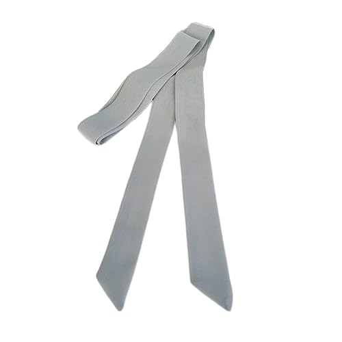 Inzegao Cinturón de gasa fluida para mujer, para vestido, cintura anudada, cintura para jeans y camisa, Gris, S