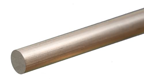 Image of K & S 83046 Round Aluminum Rod, 5 /16 inch OD x 12 inch Long, 1 Piece, Made in The USA, Silver (Pack of 2)