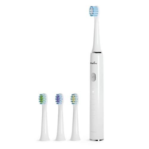 Image of Saporo Sonic Electric Toothbrush for Adults, 38000 Strokes /Min Rechargeable Toothbrush with 4 Brush Heads, 5 Modes, 3 Hour Fast Charging, DuPont Bristles for Deep Clean, Whitening & Gum Care