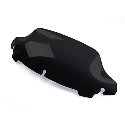Image of Black 7 inch Wave Windshield Windscreen Wind Splitter Compatible for 2014-2024 Harley Davidson Touring Street Glide /Electra Glide /Ultra Limited /Tri Glide FLHT FLHX FLHXS FLHTK 14-23