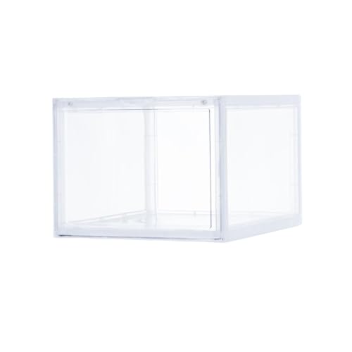 Colcolo Organizador de Almacenamiento de Zapatos Transparente, contenedor de Almacenamiento para Botas, Armario, Vitrina Gruesa para Zapatos, Cajas apilables, Frente Claro Abierto