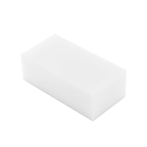 Bloque de roscado UHMW de polietileno blanco para proyectos de mecanizado (2x3x6 pulgadas)