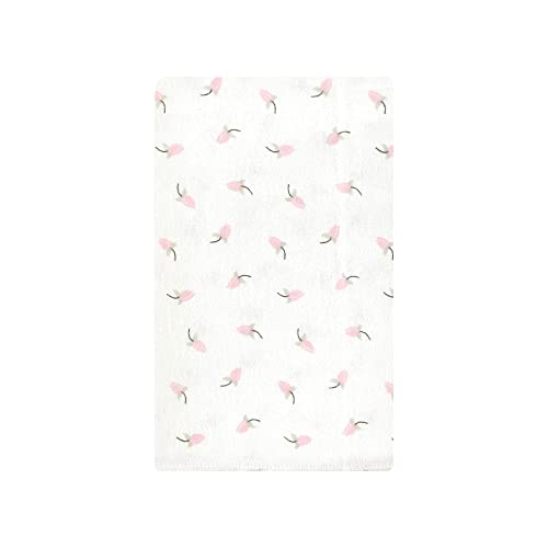 Image of Hudson Baby Unisex Baby Cotton Flannel Burp Cloths, Blush Rose, One Size