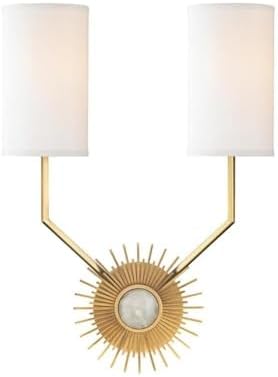 Hudson Valley Lighting 5512-AGB Two Light Wall Sconce, Aged Brass