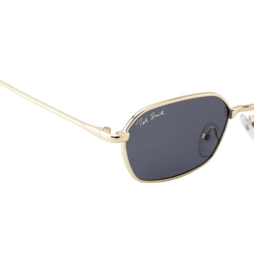 Image of Ted Smith Men's Women's UV Protection Metal Ovlish Sunglasses