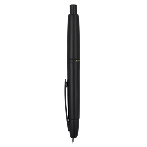 Jinhao Série 10 Stylo plume rétractable à pointe moyenne avec convertisseur d'encre et boîte en métal Noir mat