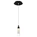 CWL Lighting Olinda Glass Indoor LED Integrated Mini Pendant in Black