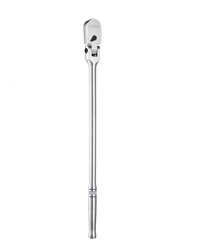 Image of toolant 1 /2 inch Drive Flex Head Ratchet, 90 Tooth Compact Flex Head Socket Ratchet Wrench, 17 Inch Length