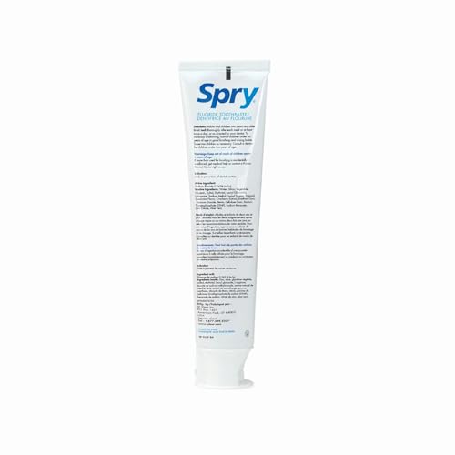 Image of 3 Pack: Spry Xylitol Toothpaste, Fluoride-Free, Natural Spearmint, Anti-Plaque and Tartar Control, 5 oz (3 Pack)