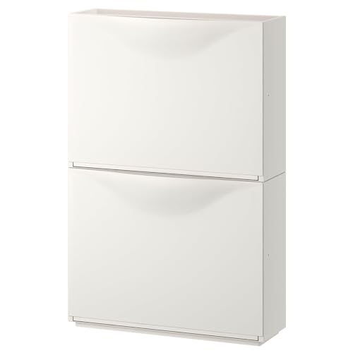 Ikeaa Trones Shoe Storage Cabinet, White, 52x18x39 cm, Compact De...