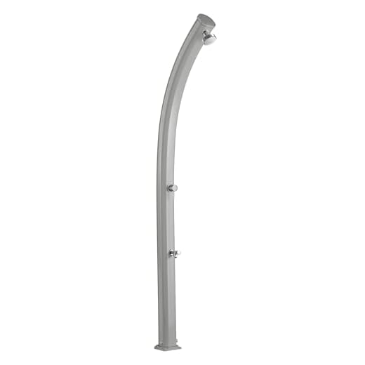 Arkema Design Ducha Clásica En Aluminio Con Lavapiedi; Diseño Curvado Jolly Inox A525/9007