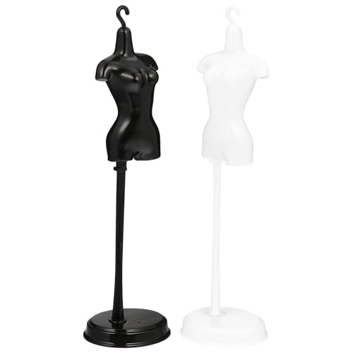 Kisangel Soportes para Muñecas de Plástico 2 Piezas para Exhibir Vestidos y Ropa de Muñeca, Ideales Desarrollo Cognitivo