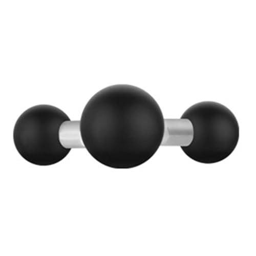 MHADBKH Adaptadores de cabeza de bola triple de 25,4 mm, montaje para manubrio de motocicleta, perno de base, accesorios de cámara de acción, accesorios de cámara profesional