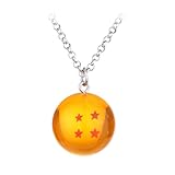 AEIXYA 1 Stück Dragon Ball Halskette Herren,4Stern Edelstahlkette Herren Damen Edelstahl Kette Silber Kette Herren Silber Männer,Halskette Herren Silber Geschenk Für Anime-Liebhaber