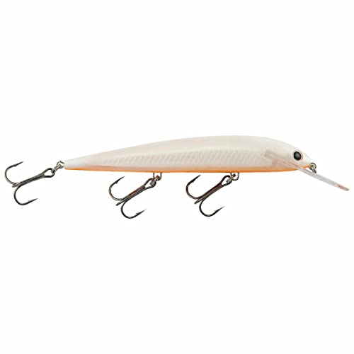 Rumble B Crankbait, Albino/Orange Belly, 1/4 Oz, Dives 8-10 Feet for Bass, Walleye, Trout, and Pike