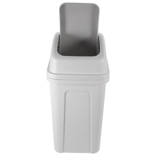 Caneca de basura rectangular con tapa abatible para el hogar miniatura 1