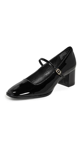 Madewell Women's Greta Patent Heels, True Black, 11 Medium US
