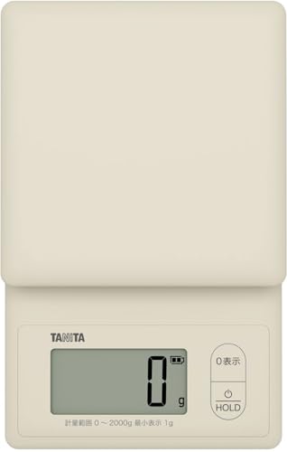 タニタ 洗える スケール 2kg ベージュ KW-2G01-BEの商品画像（Amazon）