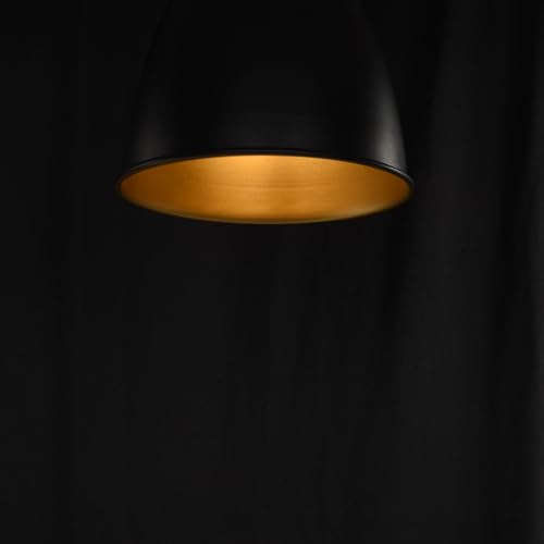 Image of BENE Hazel Pendant Lamp, Mild Steel Indoor Modern Hanging Lamp, E-27 Base Ceiling Hanging Light for Home Decor, Kitchen, Living Room, Bedroom, 27 cm (Black, Pack of 1 Pc)