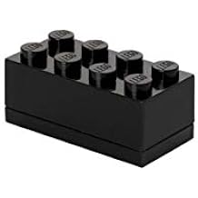 Room Copenhagen, LEGO Mini Box - 1.8 x 3.6 x 1.7 in - Brick 8, Black