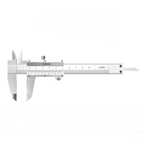 Mini calibrador vernier 0-100 mm con resolución de 0,02 mm, pequeño calibre digital de metal para medición de diámetro exterior e interior, plata de alto caudal