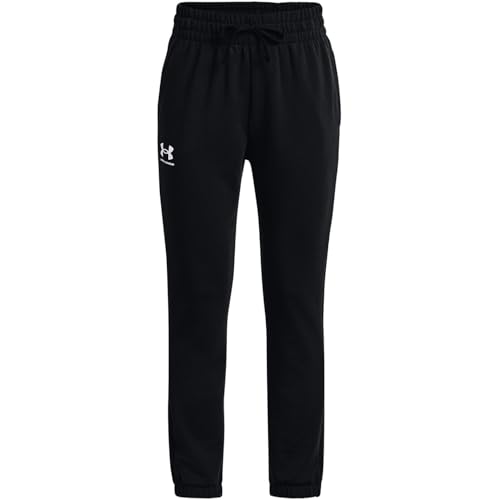 Jogger Under Armour Rival Terry en maille bouclée noire pour fille
