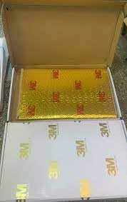 Image of Polyethylene Car Damp | 3M Damping Mats | For Best Damping Back To Stock | White Gum Golden Colour | 1 Sheet Only