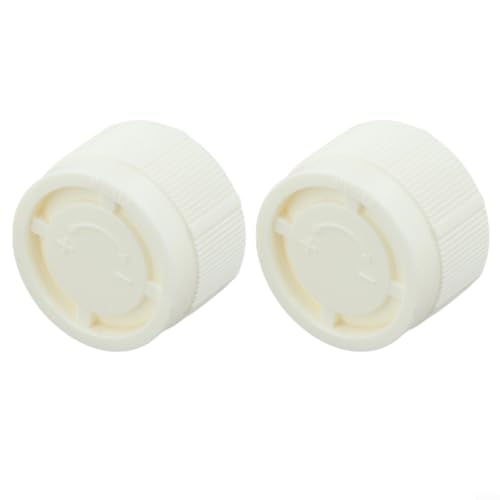 Lot de 2 capuchons de réglage de chauffage, M30 x 1,5 TRV en plastique blanc, accessoire de rechange pour bouton de contrôle de température de radiateur