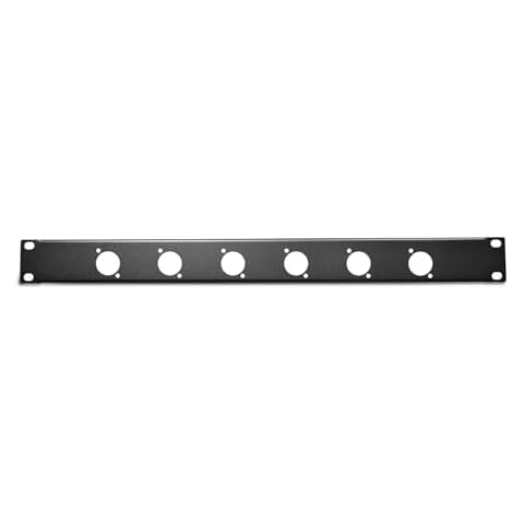 Elite Core RP1U-6D Rack Panel with 6 D-Series Punch-Outs, 1U Cover