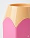 SPHTOEO Cute Pencil Shaped Pen Holder for Desk - Fun Classroom Decor & Teacher Appreciation Gifts - Pencil Flower Vase & Desktop Stationery Organizer for Kids & Girls (Pink)