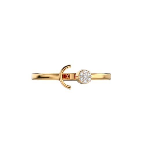 Bague solitaire moissanite en argent 925 plaqué or LKJR_0168