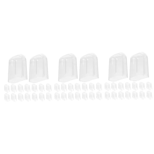 Beaupretty 72個半透明電動 ブラシヘッドカバー 旅行用トラベルアクセサリー