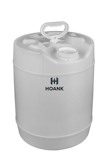 HOANK Oil Storage Container Automotive - Translucent Recycle Oil Jug - 5.5 Gallon Oil Container Automotive - ext. dia. 11.5 x 14.75 H. (Lid Included)
