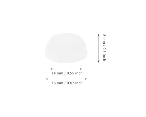 Image of ONLYKXY 10 Pcs Clear Silicone Round Snap in Type Locking Furniture Hole Plugs Button Protective Cover Cap Head,Universal (14mm /0.55inch)
