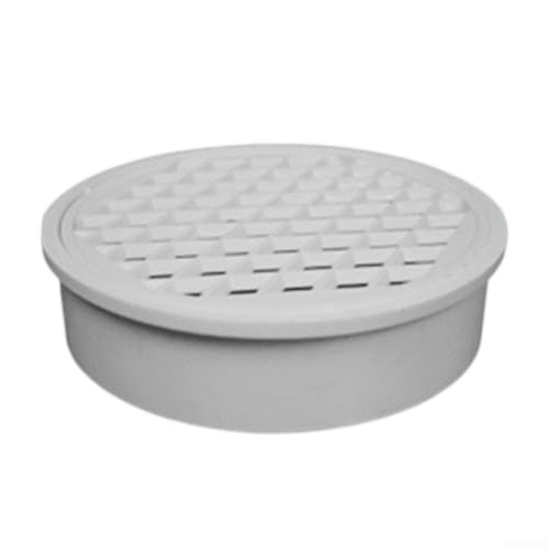 Tubo de drenaje redondo de PVC con cubierta de drenaje de piso incorporada para balcón, blanco, 75 mm (200 mm)