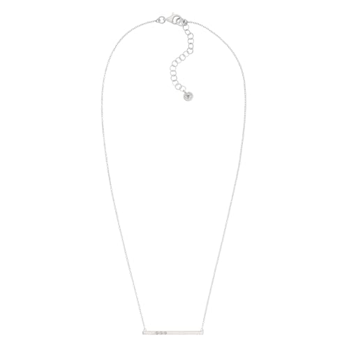 Silpada 'Dotted Line' Pendant Necklace with Crystals in Sterling Silver, 18" + 2"3