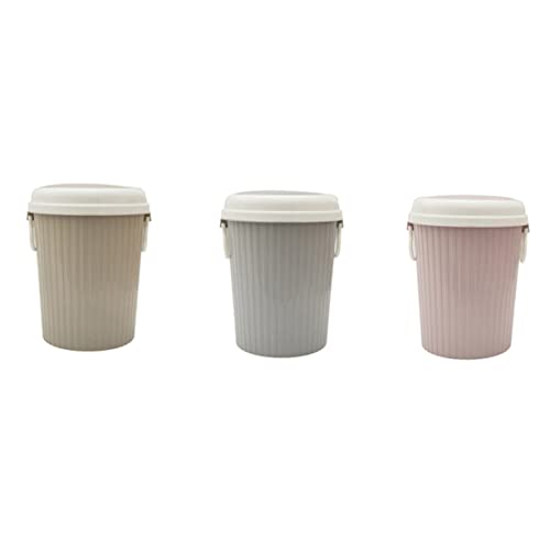 Caneca de basura rectangular pequeña de 10L gris miniatura 7