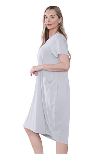 Robe italienne à manches courtes ample pour masquer les rondeurs avec style - 2