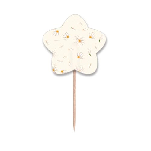 Cure-dents poire blanche fleur drapeaux étoiles pour buffet chic
