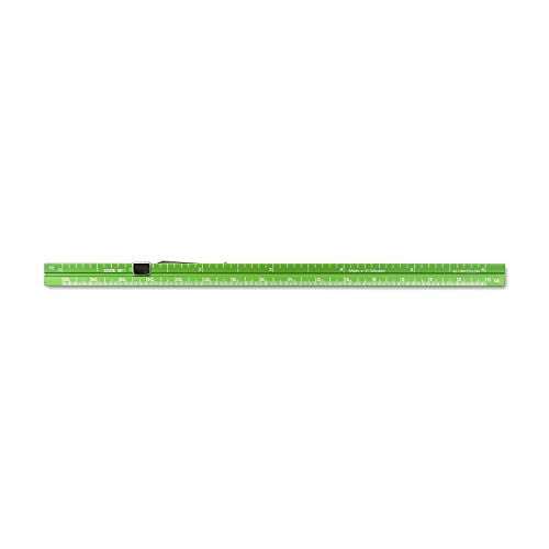 Image of Alumicolor 3611-6 Aluminum Combination Pocket Scale With Clip, 6IN, Green
