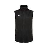 Izas - Chaleco de Forro Polar para Hombre - Chaqueta sin Mangas con Cuello Alto - Forro Polar de Invierno Ligero y Secado Rápido - Ideal para Actividades al Aire Libre - Padru Vest Negro - M