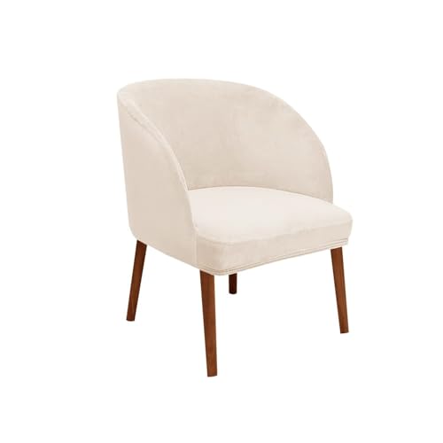 BUAOGDVG Lot de 2/4/6 Housse Chaises de Salle à Manger Rembourrées Velours Dossier Rond Incurvé avec Accoudoirs Couvre Fauteuil scandinave Extensible...