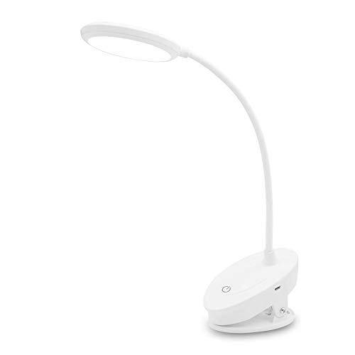 Preisvergleich Produktbild tischlampen USB Wiederaufladbare LED-Schreibtischlampe Flexibler Schwanenhals Touch-Dimmtisch Lampe Clip-On-Lampe für Buchbett und Computer 3 Farbmodi
