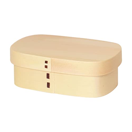 曲げわっぱ お弁当箱 450ml 白木 大和型 小 1段 天然木製 まげわっぱ ランチボックス 一段 四角 スクエア 仕切り付き モダン 男子 女子 子供 女の子 男の子 おしゃれ ナチュラル シンプル 子ども こども キッズ