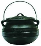 Best Duty Cast Iron Plat (Flat) Potjie Size 3 - Include Complementary Lid Lifter Knob ($9.95 Value)