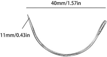 20 Pieces Sliver Veterinary Suture Needles for Animal Surgical Needle and Fur Sew Tool Sewing Notions, Fur Sewing Tool Set - Image 2